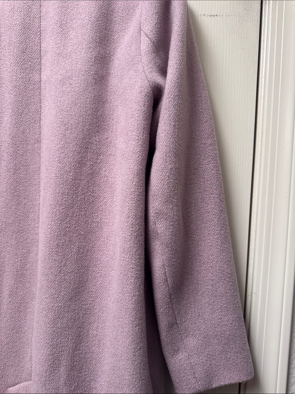 Abercrombie & Fitch Pastel Lilac Single-Breasted Wool Coat - Picture 11 of 11
